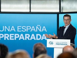 El president del PP i candidat a la presidència del govern, Alberto Núñez Feijóo