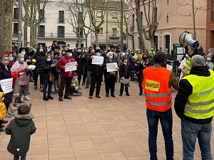 Imatge de la manifestació ciutadana que va aplegar més de 200 persones