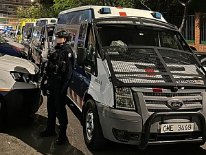 Dispositiu policial d'ahir dijous al Prat de Llobregat