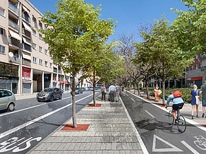 Les obres de l'avinguda Constitució entre l'avinguda Pau Casals i la plaça Colom no estaran enllestides a finals d'any