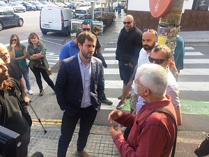 Imatge de la visita del conseller de Salut a Sant Andreu de la Barca
