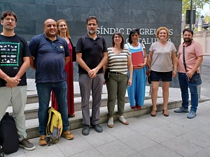 Representants d'ERC a diverses institucions van presentar ahir 27 de juliol una queixa a la seu del Síndic de Greuges de Catalunya