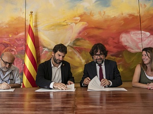 El Palau Falguera de Sant Feliu de Llobregat va acollir ahir dilluns 25 de juliol la signatura del protocol de col·laboració