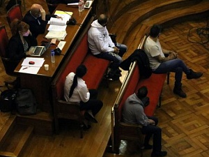 Els acusats durant el judici a l'Audiència de Barcelona