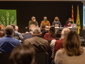 La presidenta de la Diputació de Barcelona, Núria Marín, en la presentació del llibre ‘La Colònia Sedó d'Esparreguera. La llarga trajectòria d'una colònia industrial emblemàtica’