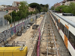 El secretari general d'Infraestructures del govern central, Xavier Flores, va visitar ahir divendres les obres que està executant Adif per al soterrament del ferrocarril a Sant Feliu de Llobregat