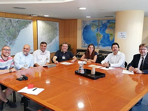 Imatge de la reunió entre representants municipals de Vallirana i la Generalitat