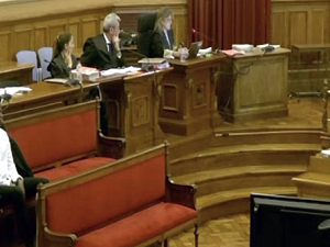 Moment del judici a l'Audiència de Barcelona