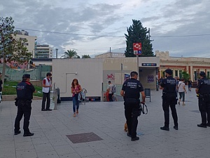 Operatiu policial a la plaça de l'Estació