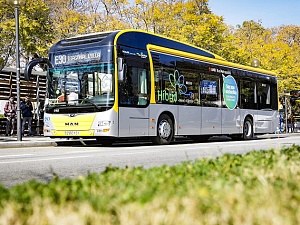 els 128 autobusos nous híbrids i elèctrics que han arribat a principis d'any a l'AMB, 7 autobusos es destinaran a Sant Just Desvern